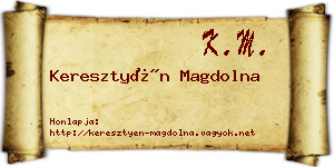 Keresztyén Magdolna névjegykártya