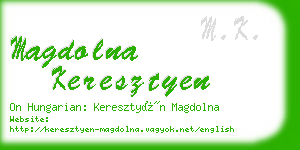 magdolna keresztyen business card